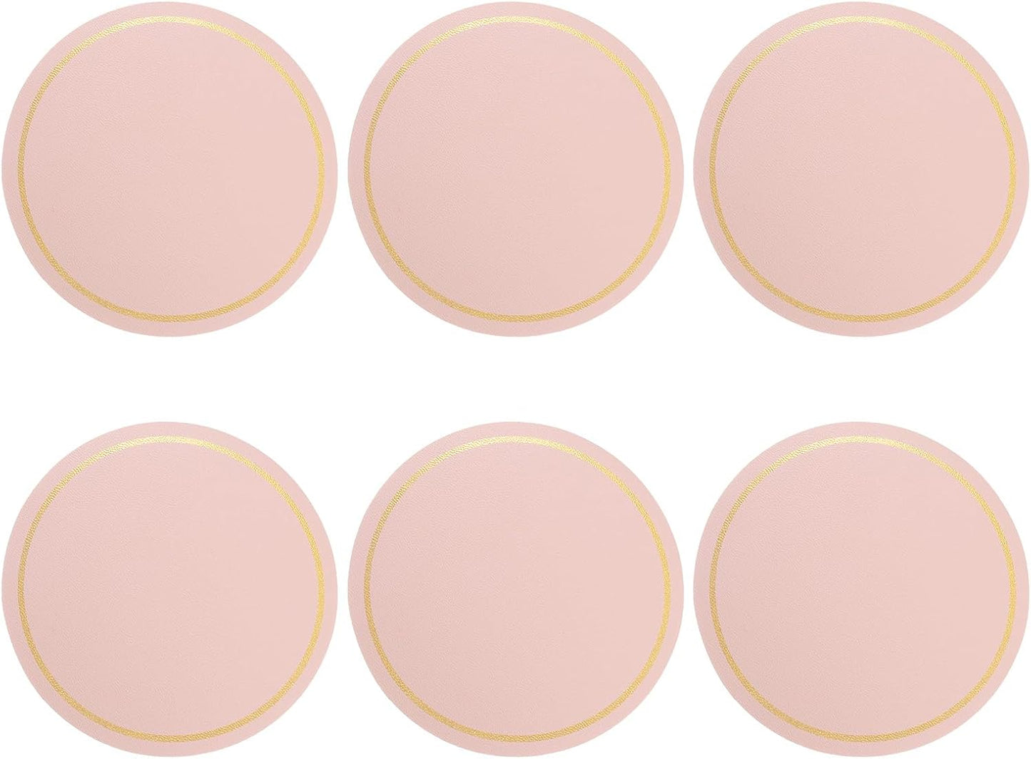Dessous de verre: 6 pièces, 4 Pouces, rose