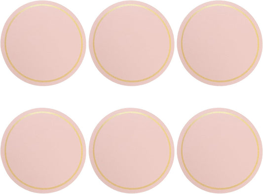 Dessous de verre: 6 pièces, 4 Pouces, rose